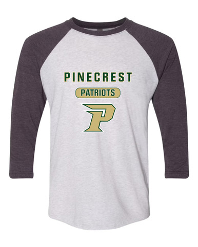 Pinecrest Patriots Mascot #3 Men's Baseball T-Shirt