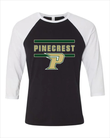 Pinecrest Patriots Mascot #4 Women's Baseball T-Shirt