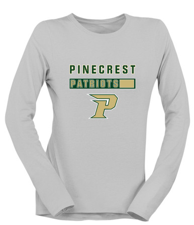 Pinecrest Patriots Mascot #7 Women's LS T-Shirt