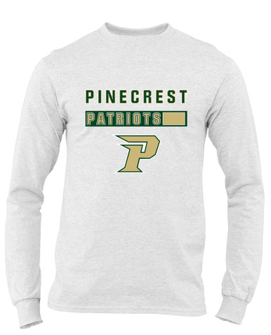 Pinecrest Patriots Mascot #7 Men's LS T-Shirt