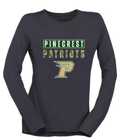 Pinecrest Patriots Mascot #9 Women's Premium LS T-Shirt