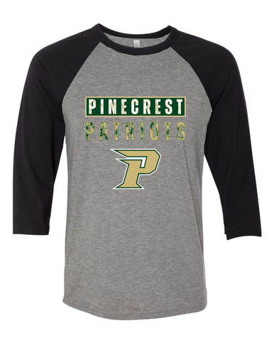 Pinecrest Patriots Mascot #9 Men's Baseball T-Shirt
