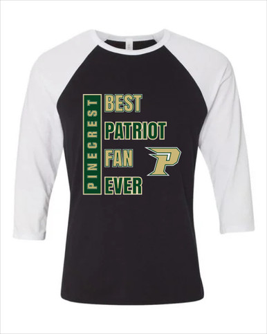 Pinecrest Patriots Best Patriot Fan Women's Baseball T-Shirt