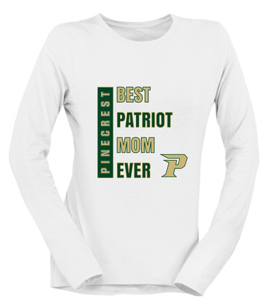 Pinecrest Patriots Best Patriot Mom Women's Premium LS T-Shirt