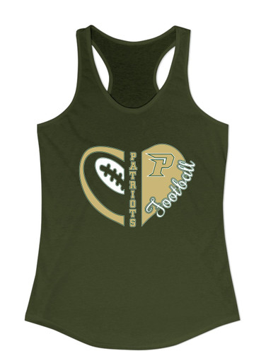 Pinecrest Patriots Heart Football Women's Tank Top