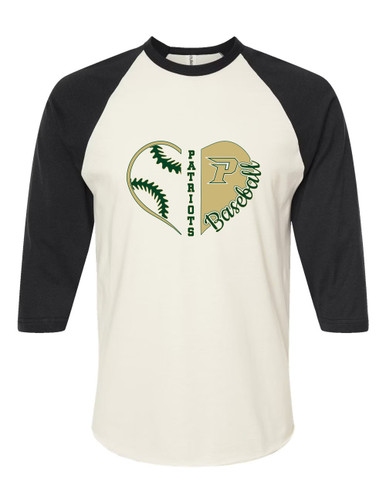 Pinecrest Patriots Heart Baseball Women's Baseball T-Shirt