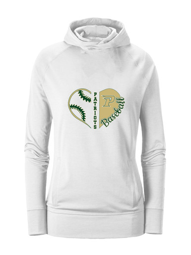 Pinecrest Patriots Heart Baseball Women's Hoodie