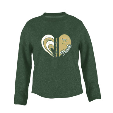 Pinecrest Patriots Heart Track Women's Sweatshirt