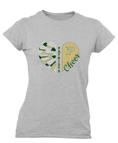 Pinecrest Patriots Heart Cheer Women's Premium SS T-Shirt