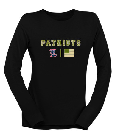 Liberty Patriots Camo Flag Women's Premium LS T-Shirt