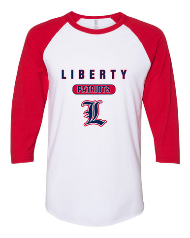 Liberty Patriots Mascot #3 Men's Baseball T-Shirt
