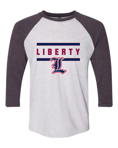 Liberty Patriots Mascot #4 Men's Baseball T-Shirt