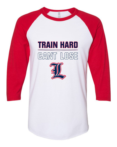 Liberty Patriots Train Hard, Can't Lose Women's Baseball T-Shirt