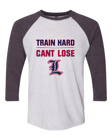 Liberty Patriots Train Hard, Can't Lose Men's Baseball T-Shirt