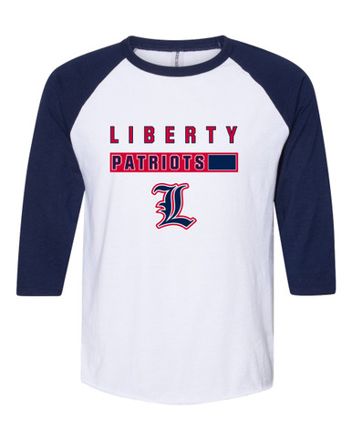 Liberty Patriots Mascot #7 Women's Baseball T-Shirt