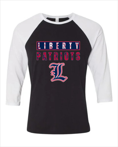 Liberty Patriots Mascot #9 Men's Baseball T-Shirt