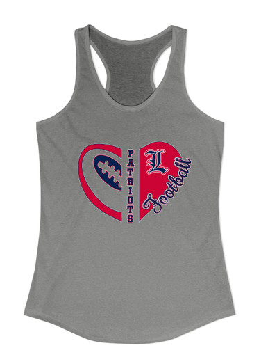 Liberty Patriots Heart Football Women's Tank Top