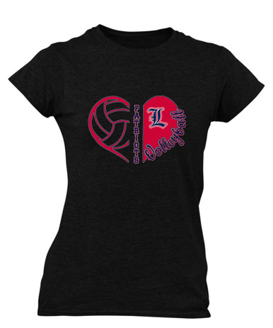 Liberty Patriots Heart Volleyball Women's Premium SS T-Shirt