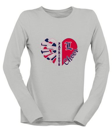 Liberty Patriots Heart Cheer Women's Premium LS T-Shirt