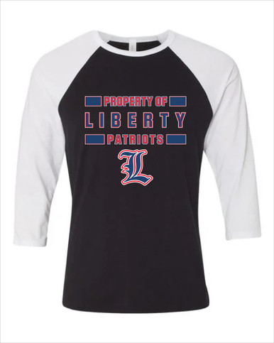 Liberty Patriots L Script Property Of Men's Baseball T-Shirt