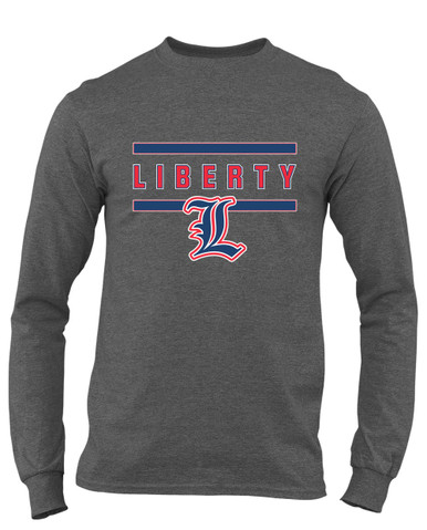 Liberty Patriots L Script Mascot #4 Men's LS T-Shirt