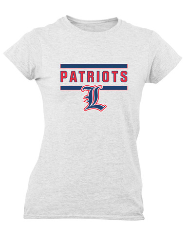 Liberty Patriots L Script Mascot #5 Women's SS T-Shirt