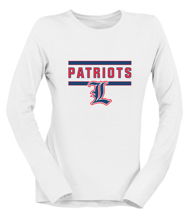 Liberty Patriots L Script Mascot #5 Women's LS T-Shirt