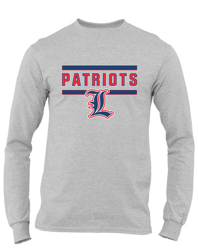 Liberty Patriots L Script Mascot #5 Men's LS T-Shirt
