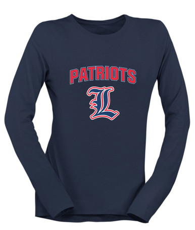 Liberty Patriots L Script Mascot #6 Women's LS T-Shirt
