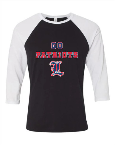 Liberty Patriots L Script Go Team Women's Baseball T-Shirt