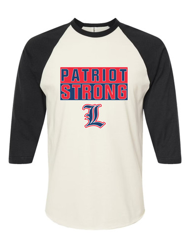 Liberty Patriots L Script Strong #1 Women's Baseball T-Shirt