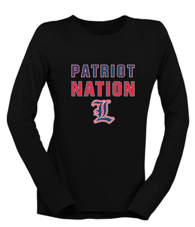 Liberty Patriots L Script Nation #2 Women's LS T-Shirt
