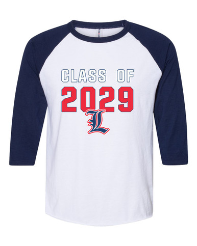 Liberty Patriots L Script Class of 2029 Women's Baseball T-Shirt