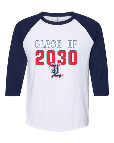 Liberty Patriots L Script Class of 2030 Men's Baseball T-Shirt