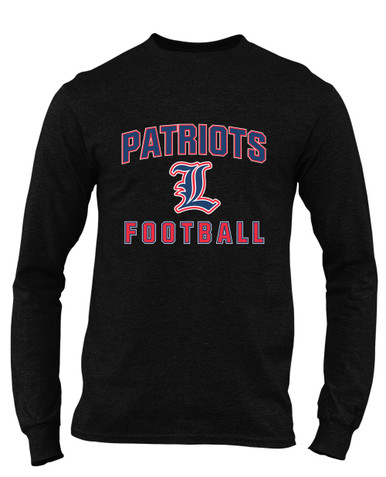 Liberty Patriots L Script Football #1 Men's LS T-Shirt