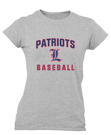 Liberty Patriots L Script Baseball #1 Women's SS T-Shirt