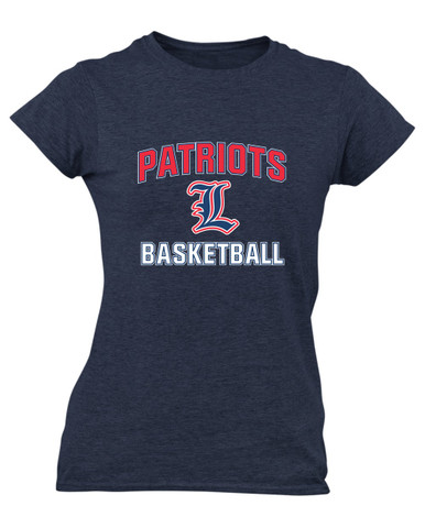Liberty Patriots L Script Basketball #1 Women's SS T-Shirt