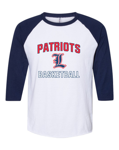 Liberty Patriots L Script Basketball #1 Women's Baseball T-Shirt