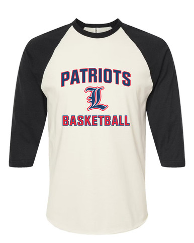 Liberty Patriots L Script Basketball #1 Men's Baseball T-Shirt