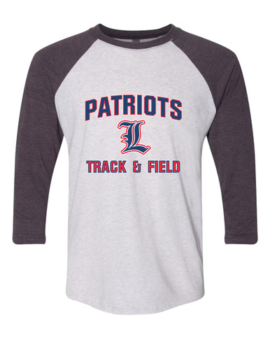 Liberty Patriots L Script Track & Field Men's Baseball T-Shirt