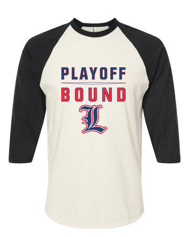 Liberty Patriots L Script Playoff Bound Men's Baseball T-Shirt