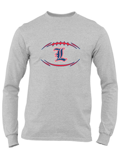 Liberty Patriots L Script Football #3 Men's LS T-Shirt