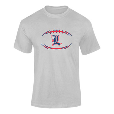 Liberty Patriots L Script Football #3 Men's SS T-Shirt