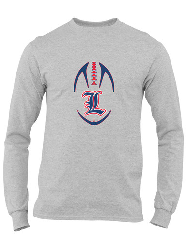 Liberty Patriots L Script Football #4 Men's LS T-Shirt