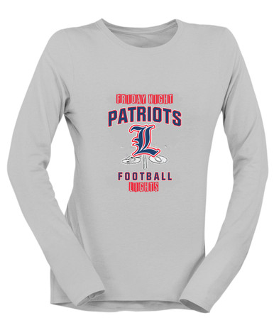 Liberty Patriots L Script Football #6 Women's LS T-Shirt