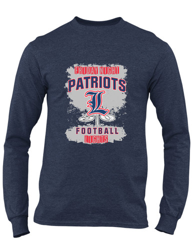 Liberty Patriots L Script Football #6 Men's LS T-Shirt