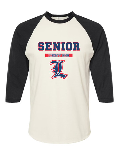 Liberty Patriots L Script Senior #2 Women's Baseball T-Shirt