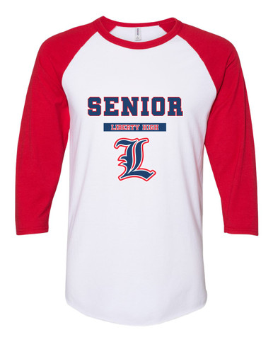 Liberty Patriots L Script Senior #2 Men's Baseball T-Shirt