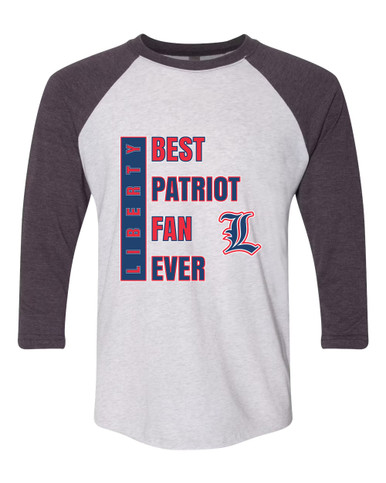 Liberty Patriots L Script Best Patriot Fan Men's Baseball T-Shirt
