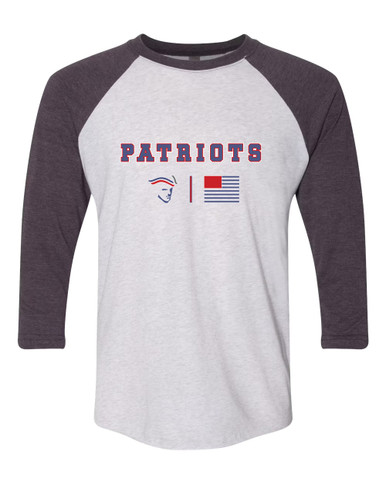 Liberty Patriots Team Colors Flag Men's Baseball T-Shirt